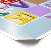 幼児アルファベット動物のポスターパーソナライズされた フォトプリント            (角)