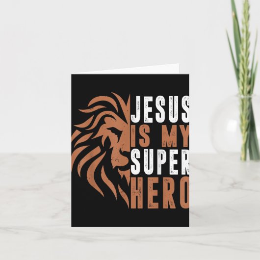 幼児イエスは私のスーパーヒーローキリスト教の神の息子Br カード (正面)
