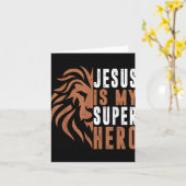 幼児イエスは私のスーパーヒーローキリスト教の神の息子Br カード (黄色い花)