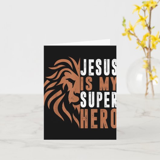 幼児イエスは私のスーパーヒーローキリスト教の神の息子Br カード (黄色い花)