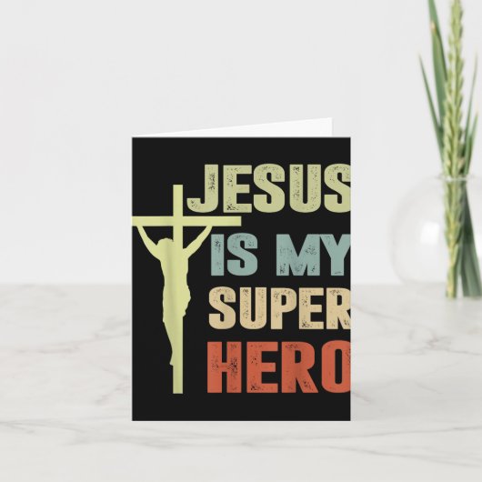 幼児イエスは私のスーパーヒーローキリスト教の神の息子Br カード (正面)