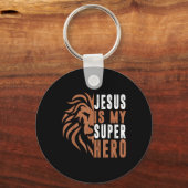 幼児イエスは私のスーパーヒーローキリスト教の神の息子Br キーホルダー (正面)