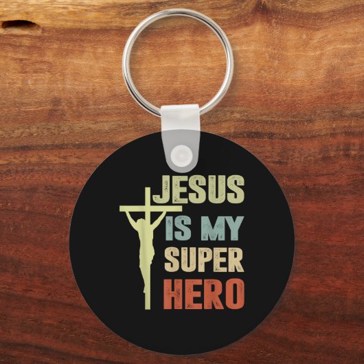 幼児イエスは私のスーパーヒーローキリスト教の神の息子Br キーホルダー (正面)