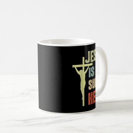 幼児イエスは私のスーパーヒーローキリスト教の神の息子Br コーヒーマグカップ (正面右)