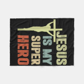 幼児イエスは私のスーパーヒーローキリスト教の神の息子Br フリースブランケット (正面(横))