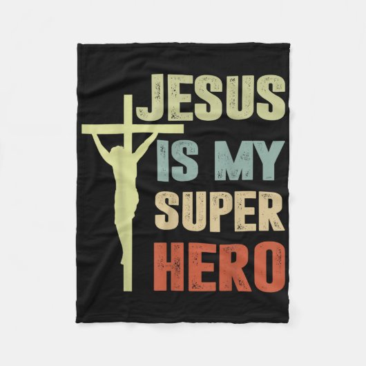 幼児イエスは私のスーパーヒーローキリスト教の神の息子Br フリースブランケット (正面)