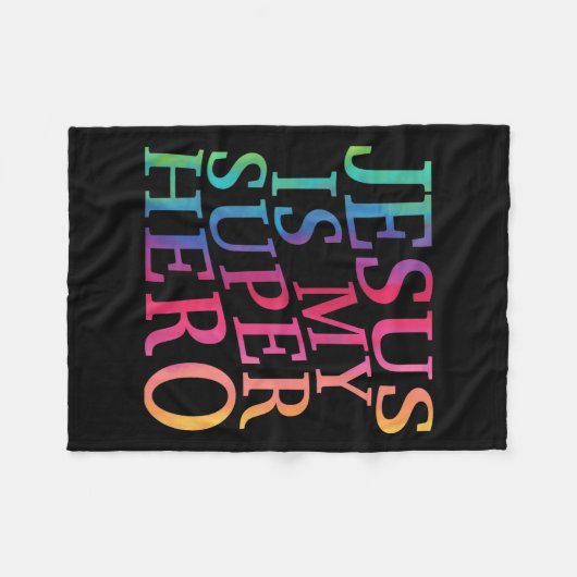 幼児イエスは私のスーパーヒーローキリスト教の神の息子Br フリースブランケット (正面(横))