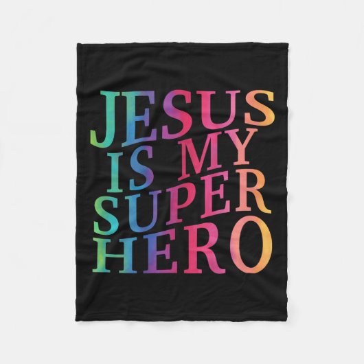 幼児イエスは私のスーパーヒーローキリスト教の神の息子Br フリースブランケット (正面)