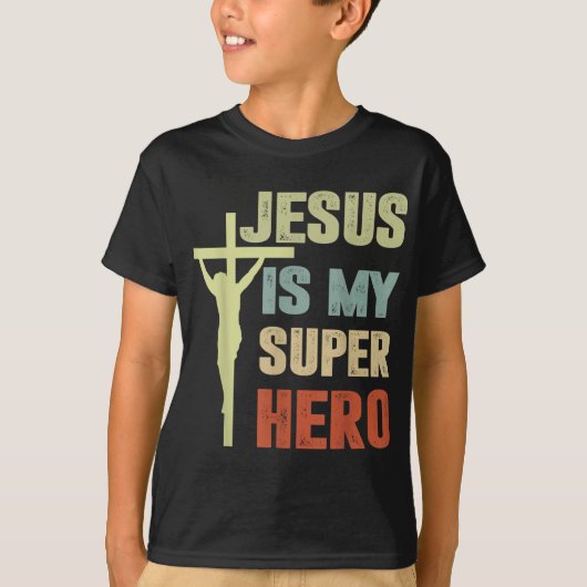 幼児イエスは私のスーパーヒーローキリスト教の神の息子Br Tシャツ (正面)