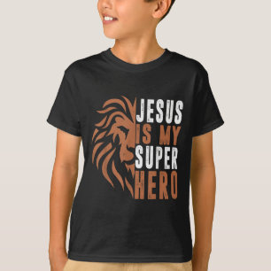 幼児イエスは私のスーパーヒーロー キリスト教 神の子 ブラザー Tシャツ