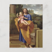 幼児イエス・キリスト1665年を運んでいるセントジョーゼフ ポストカード (正面)