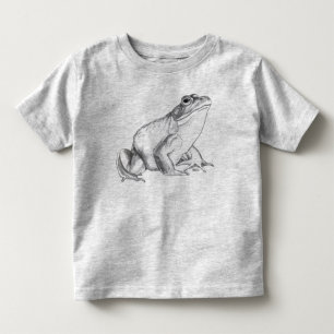 幼児カエルTシャツブルフロッグアートベビーフロッグシャツ トドラーTシャツ
