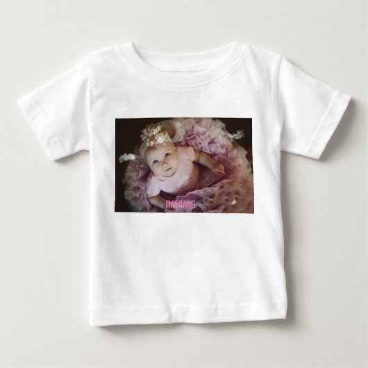 幼児ガールピンクバレリーナ – 長袖Tシャツ ベビーTシャツ (正面)