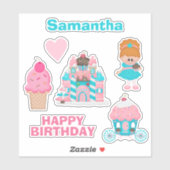 幼児ガール誕生日ステッカーセット シール (シート)