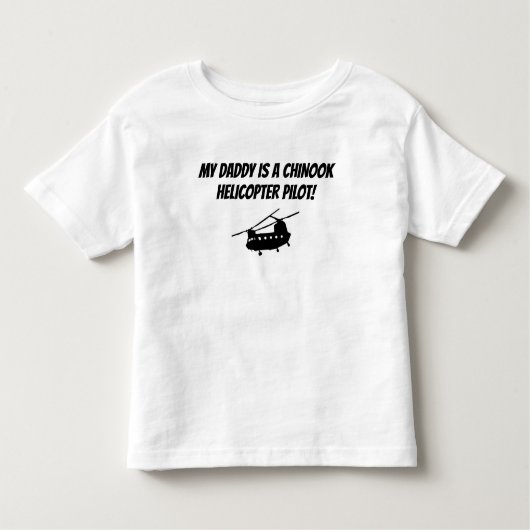 幼児キッズチノックダディヘリコプター軍隊 トドラーTシャツ (正面)