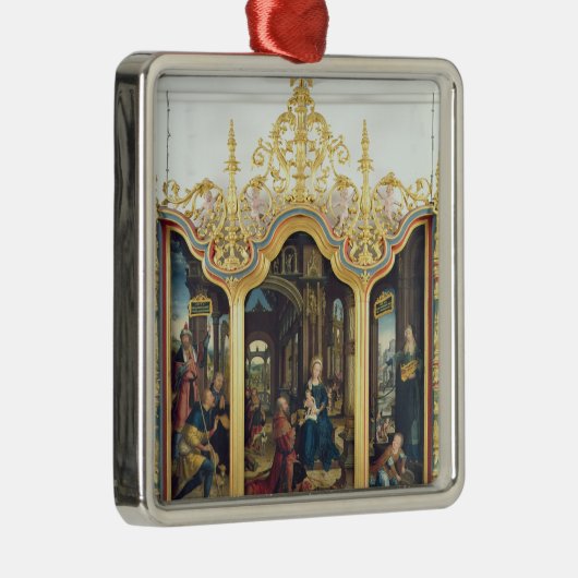 幼児キリストの崇敬のトリプティク メタルオーナメント (右)