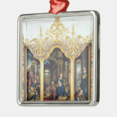 幼児キリストの崇敬のトリプティク メタルオーナメント (左)