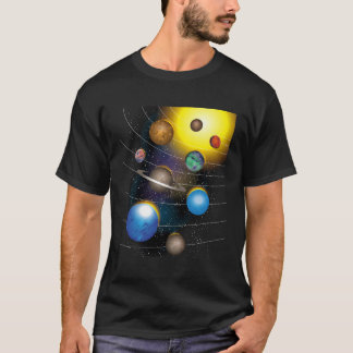 幼児クール及び子供太陽ののためのスター及びシステム Tシャツ