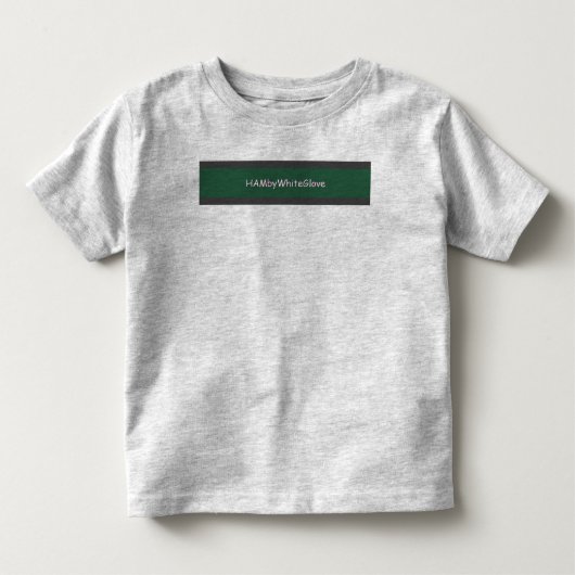 幼児グレー/緑HAMbyWhiteGloveジャージ素晴らしーT トドラーTシャツ (正面)