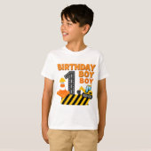 幼児ショベル誕生日シャツ Tシャツ (正面フル)