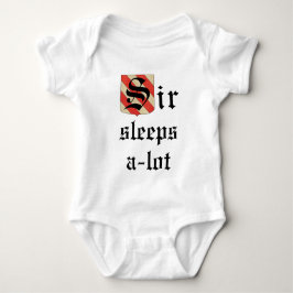 幼児ジャージーTシャツ「Sir Sleeps-a-lot」 ベビーボディスーツ