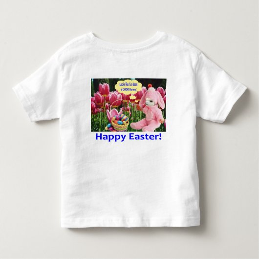 幼児ティー。ハッピーイースターアルパカ トドラーTシャツ (裏面)
