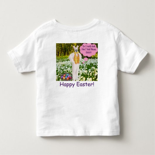 幼児ティー。ハッピーイースター. klipspringer/bunny トドラーTシャツ (裏面)