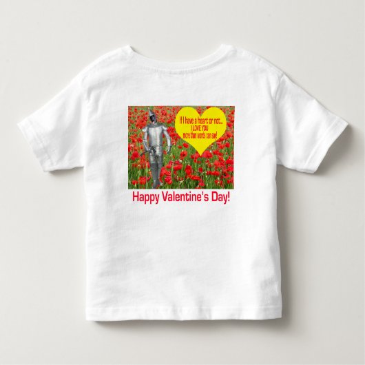 幼児ティー。ハッピーバレンタインデー.ブラックラボ/ t トドラーTシャツ (裏面)