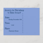 幼児トラクター誕生日招待 インビテーションポストカード (裏面)