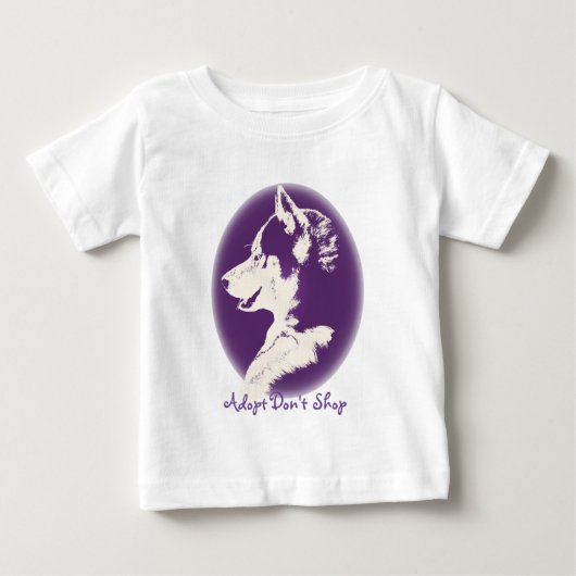 幼児ハスキードレスハスキーパピーベビードレス ベビーTシャツ (正面)