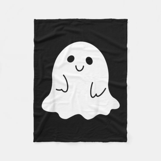 幼児ハロウィーンブー幽霊と弓ガールズハロ フリースブランケット (正面)