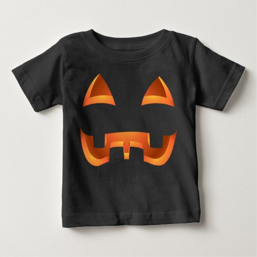 幼児ハロウィーンTシャツキッズカボチャTシャツ ベビーTシャツ (正面)