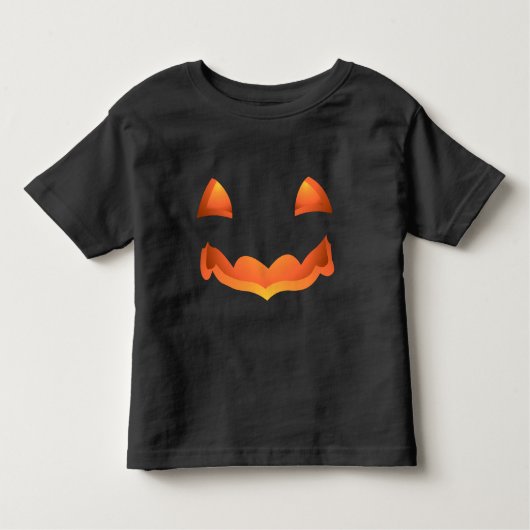 幼児ハロウィーンTシャツパンプキントドラーシャツ トドラーTシャツ (正面)