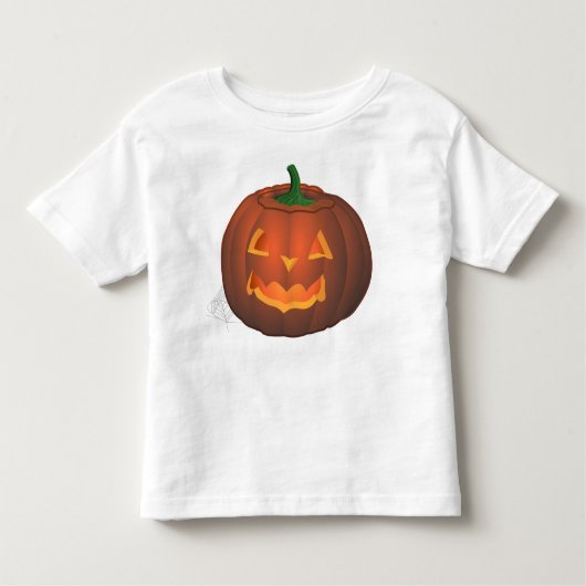 幼児ハロウィーンTシャツパンプキントドラーシャツ トドラーTシャツ (正面)