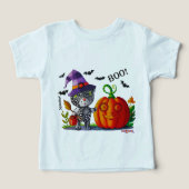 幼児ハロウィーンTシャツ:STEMウィッチーギアベア (デザイン正面)