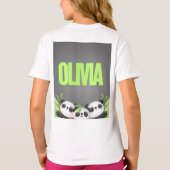 幼児パーソナライズされたの服 – 名前をカスタムするキッズSh Tシャツ (裏面)