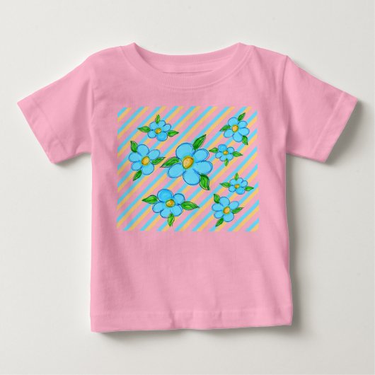幼児ピンクファンシーティー ベビーTシャツ (正面)