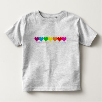 幼児プライドレインボーハートラブズラブTシャツ トドラーTシャツ