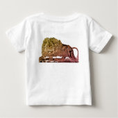 幼児プルオーバーフード付きスウェットシャツKANJI LION W/イラストレーション ベビーTシャツ (裏面)