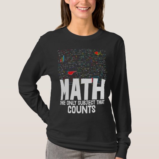 幼児マスレティを数える唯一の教科は数学である Tシャツ (正面)
