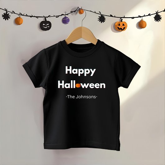 幼児モダンハロウィンシャツ – パーソナライズされた トドラーTシャツ