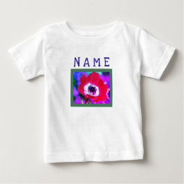 幼児ラッフルティー幸せなシードキッズPOPPY & NAME ベビーTシャツ