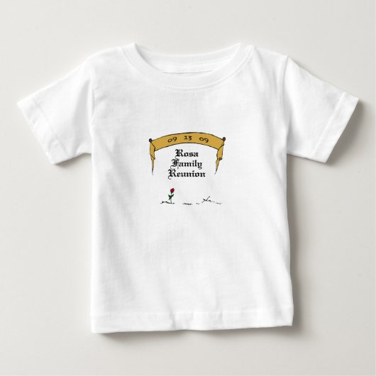 幼児ローザの懇親会のTシャツ ベビーTシャツ (正面)