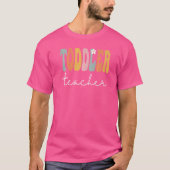 幼児先生レトログルーヴィー女性ハッピー初日 Tシャツ (正面)