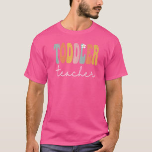 幼児先生レトログルーヴィー女性ハッピー初日 Tシャツ