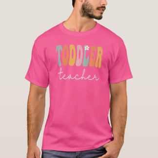 幼児先生レトログルーヴィー女性ハッピー初日 Tシャツ