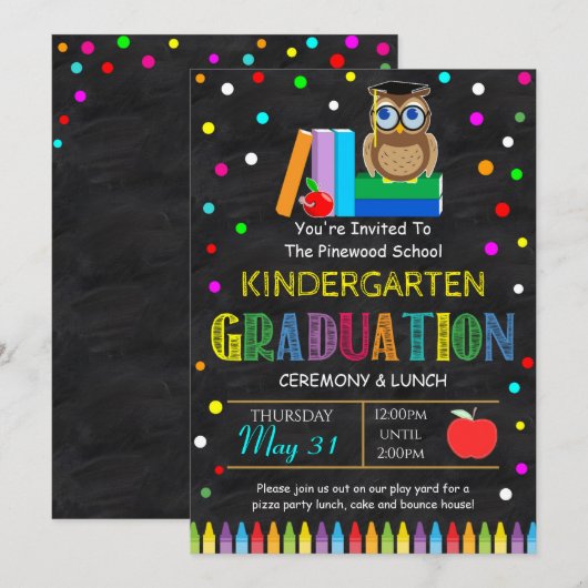 幼児卒業式招待状 招待状 (正面/裏面)