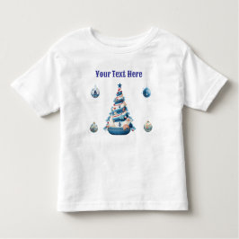 幼児向けの海をイメージしたクリスマスジャージ - ホリデーセーラー トドラーTシャツ