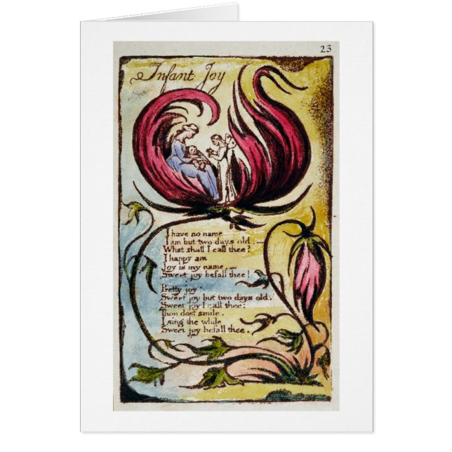 「幼児喜び」は、「潔白の歌からの23をめっきします (正面)