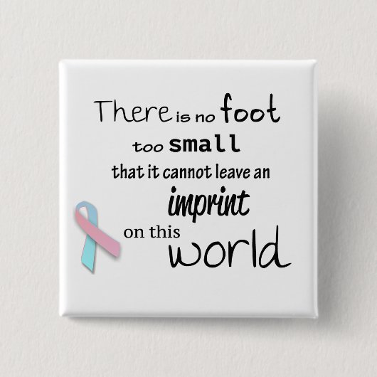 幼児損失の認識度の正方形ボタン 缶バッジ (正面)